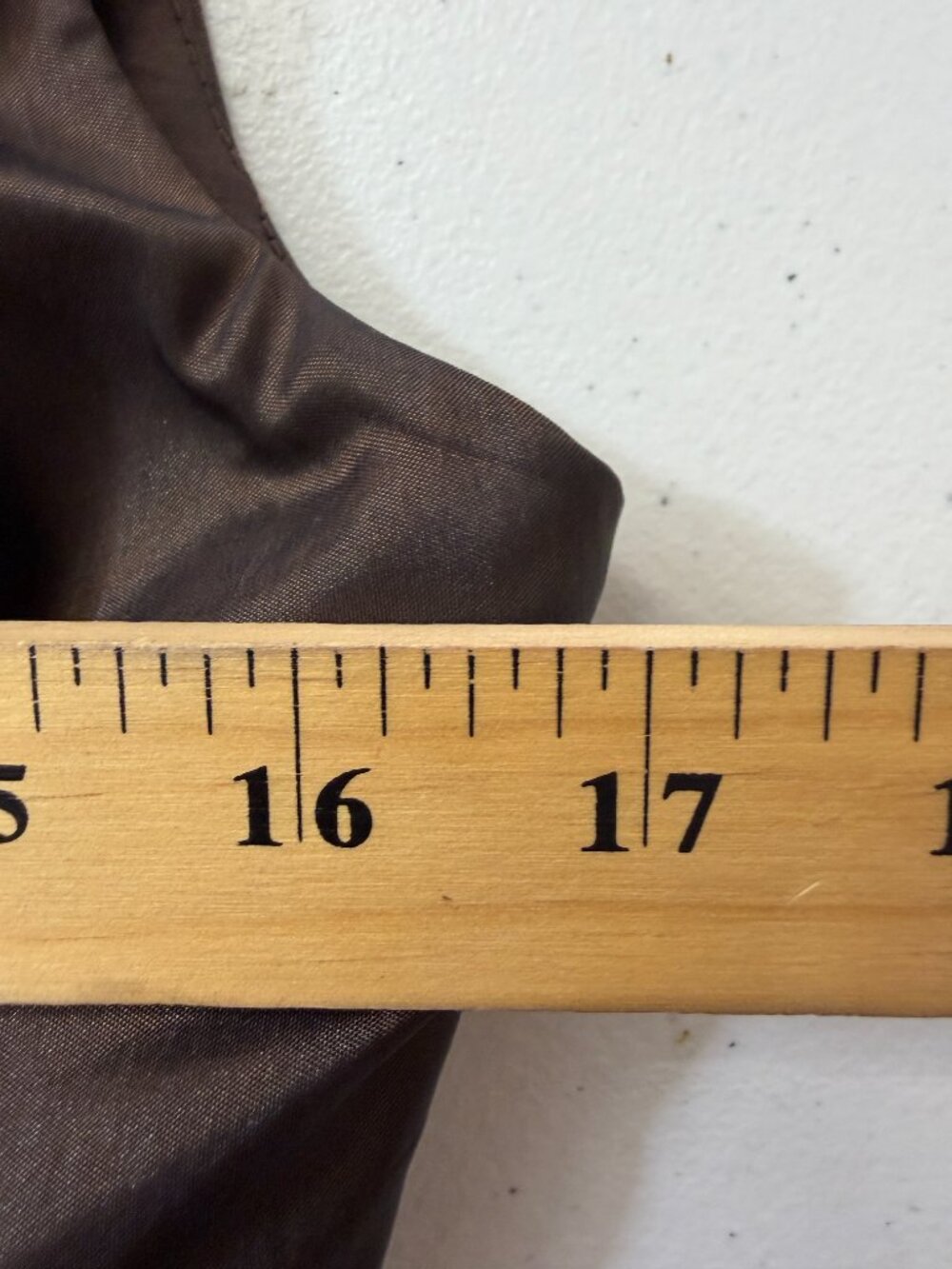 Bill Levkoff Metallic Bronze Brown Cocktail Dress Side Sash V-Neck Size 8 - Picture 7 of 8